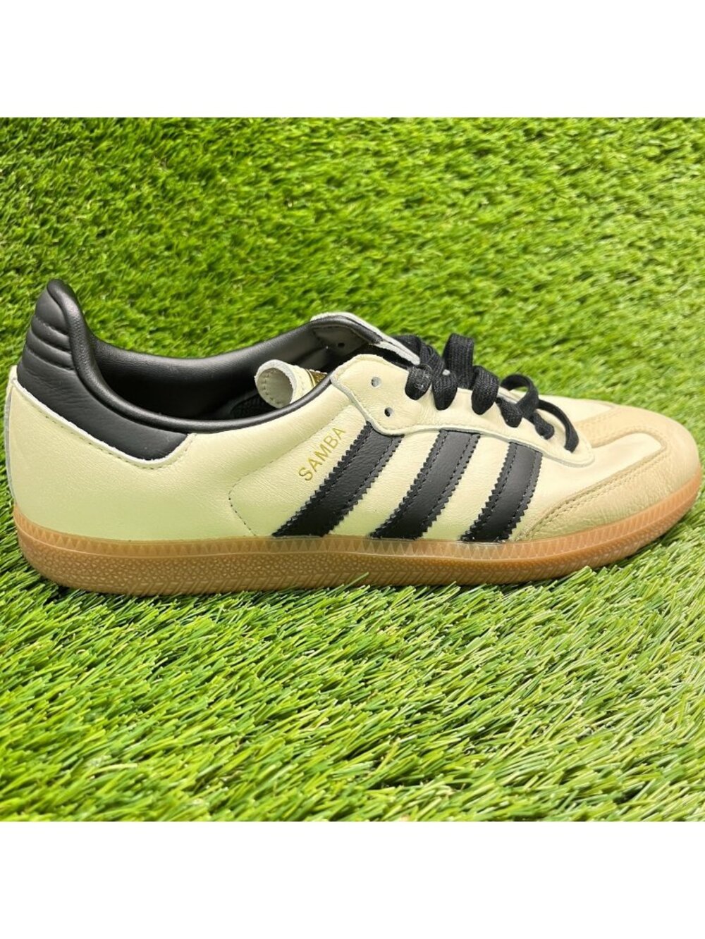 Adidas Samba OG Womens Size 8.5 Cream Black Gum Athletic Leather Shoes Sneakers